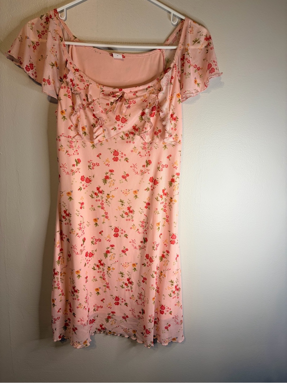 SHEIN Floral Mini Dress Pink Girls 15Y Like New